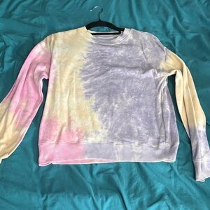 Pastel Tie-Dye Crewneck Sweatshirt - Pink, Yellow, Lavender